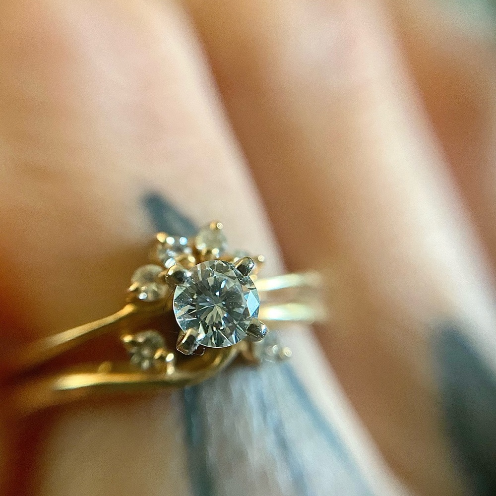 Diamond engagement wedding ring